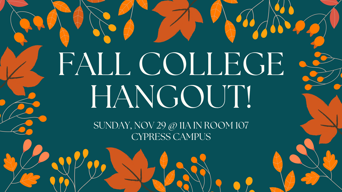 HFBC Event Artwork: Fall College Hangout
