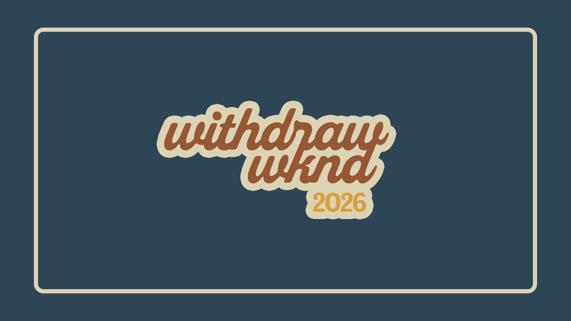 Withdraw Weekend: Stepping Away to Draw Near